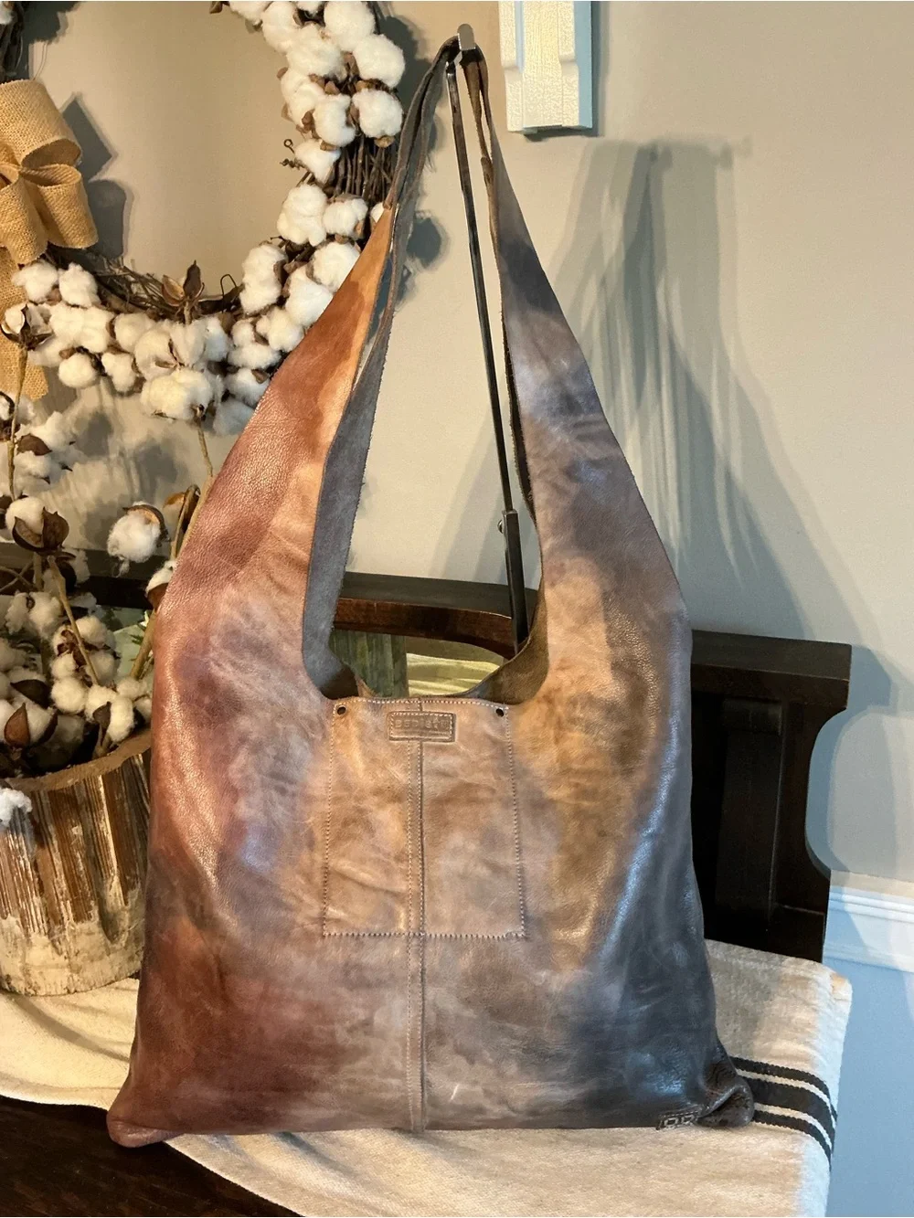 Bed Stu Leather Ariel Hobo Shoulder Bag Starry Night TD Tie Dyed Retail $249